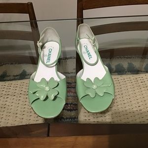 Chanel Mint Green Sandals